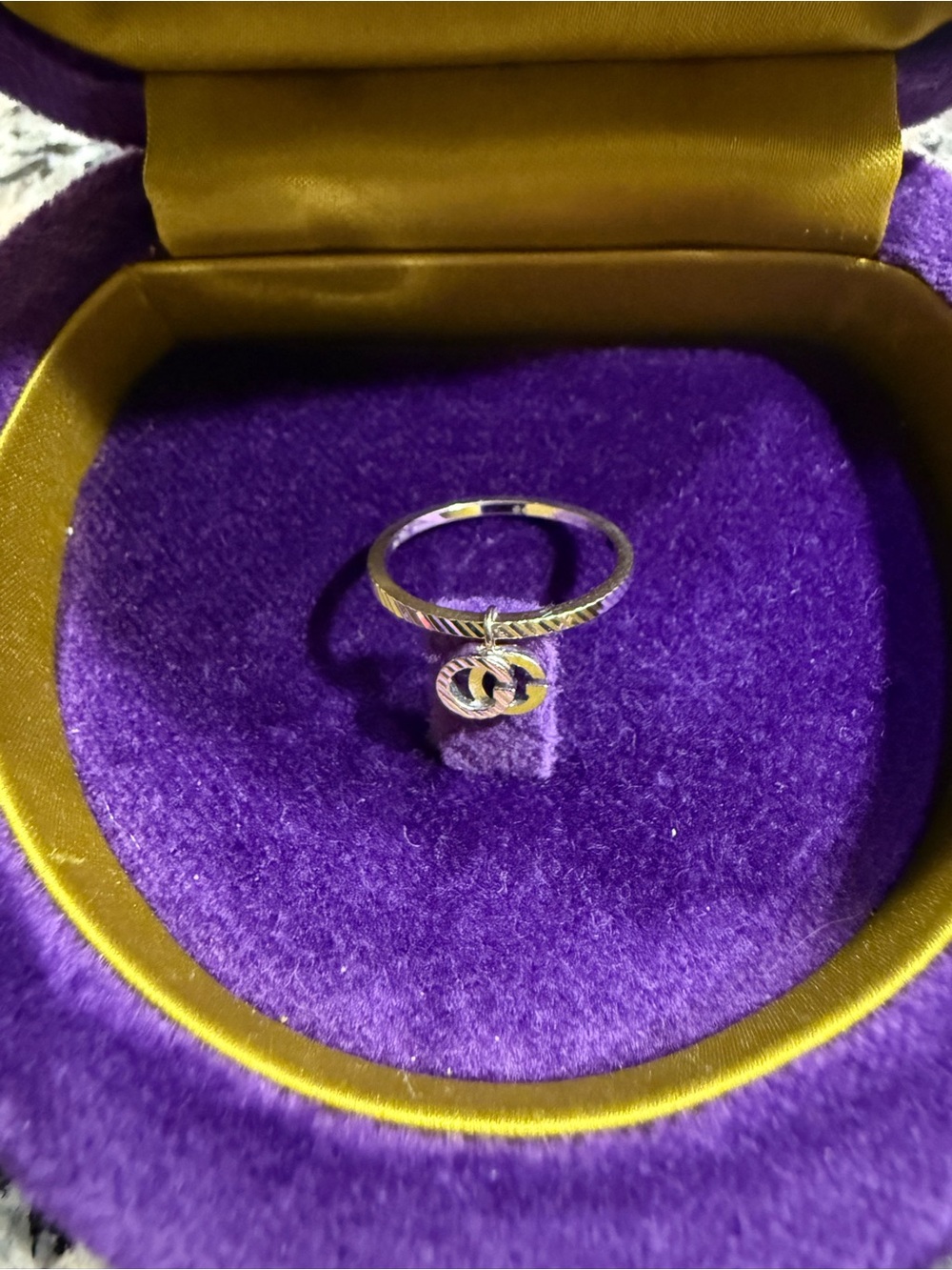 Gucci Gold Double-G Charm Ring